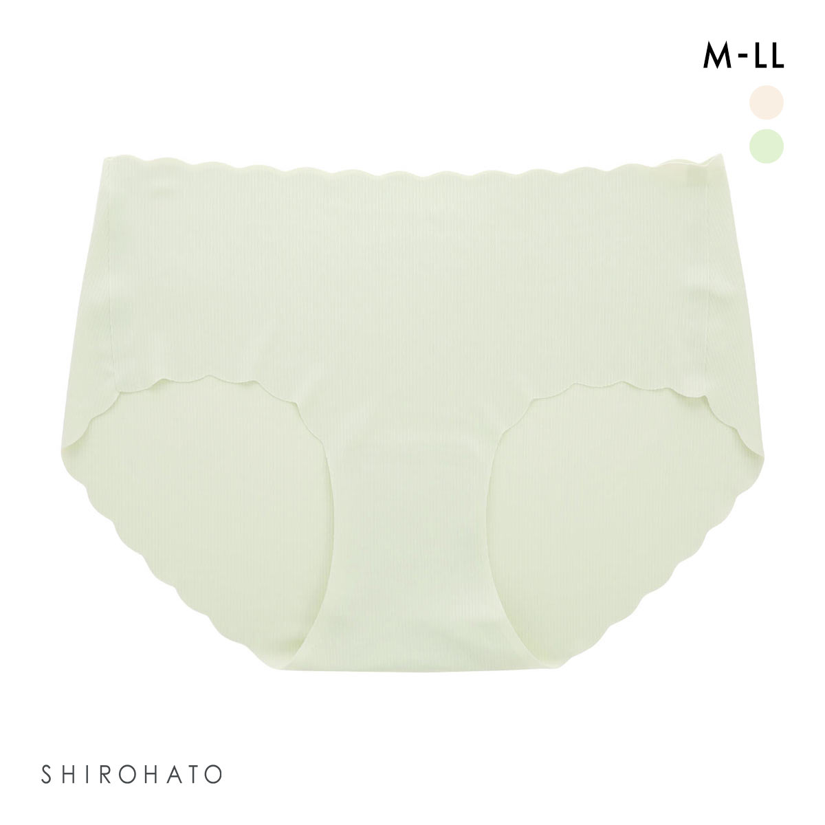 ポフ リブスカラップブラ ペアノーマルショーツ M L LL