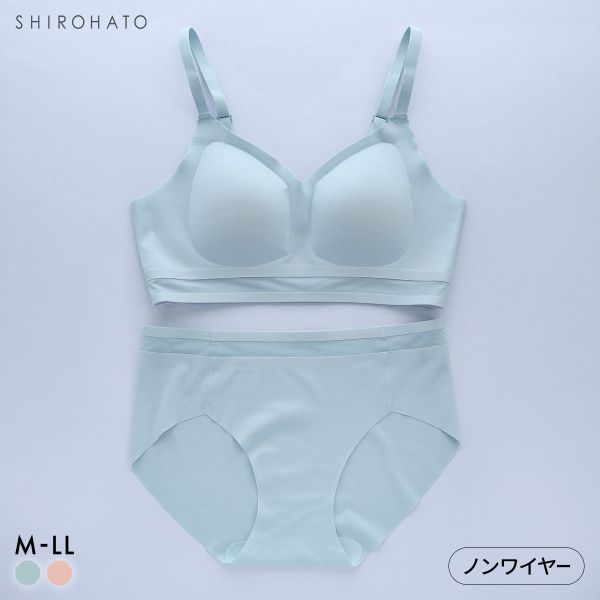 ポフ シアーチュール シームレス ノンワイヤーブラセット M L LL ふわもち Pofu ひびきにくい 脇高 快適 ナイトブラ 大きいサイズ