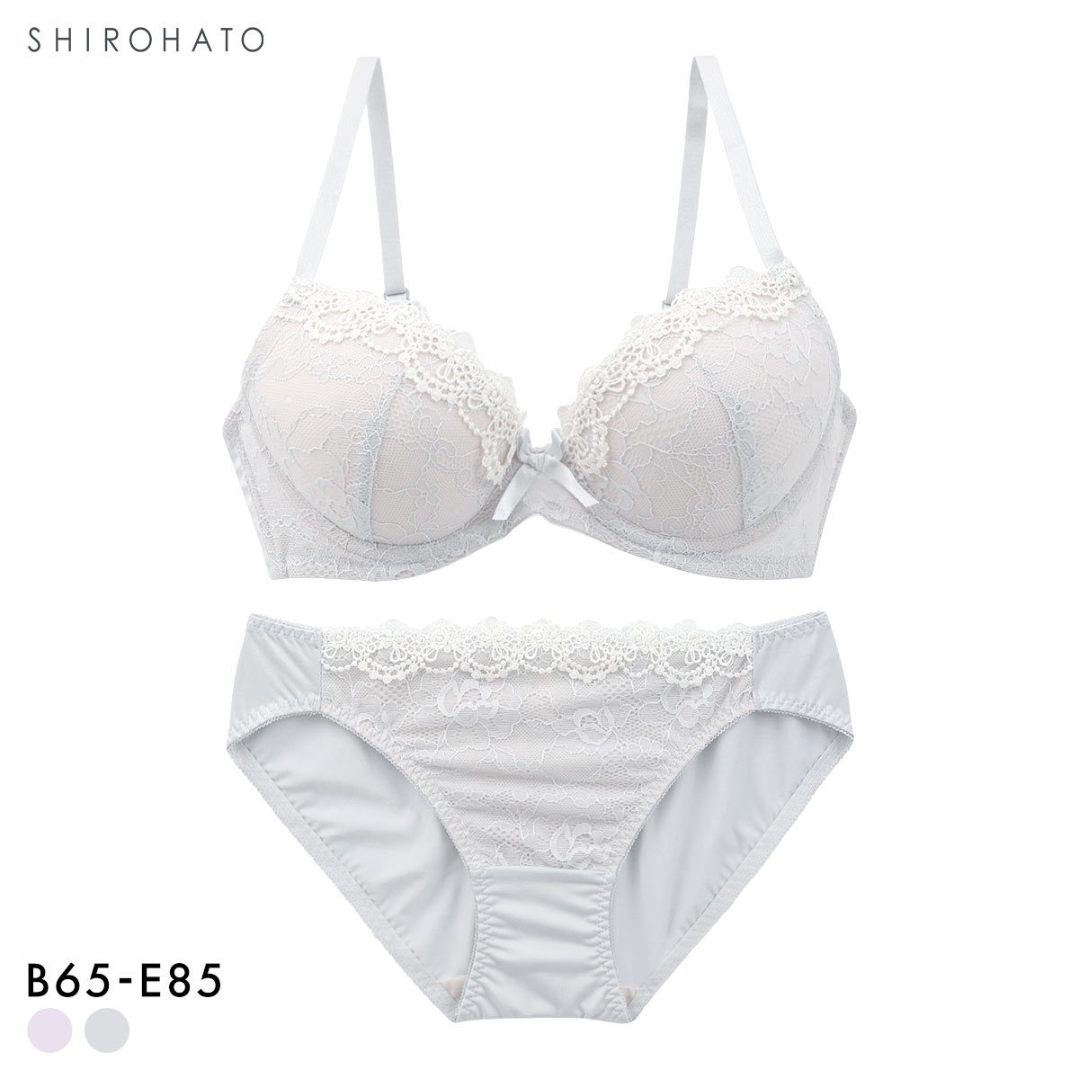 ソニアブラック ケミカルシアーレース ブラセット BCDE アンダー大きいサイズ グラマー 盛り胸 Wパッド 谷間 SONIA BLACK(GY-グレー-B65-M)