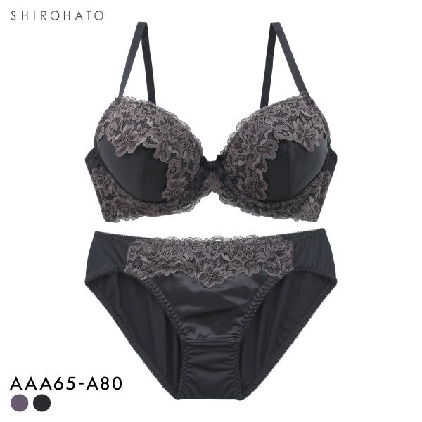 ソニアブラック シルキーサテン ブラセット AAA AA A 小さいサイズ シンデレラサイズ 小胸 SONIA BLACK ブラジャー ショーツ セット