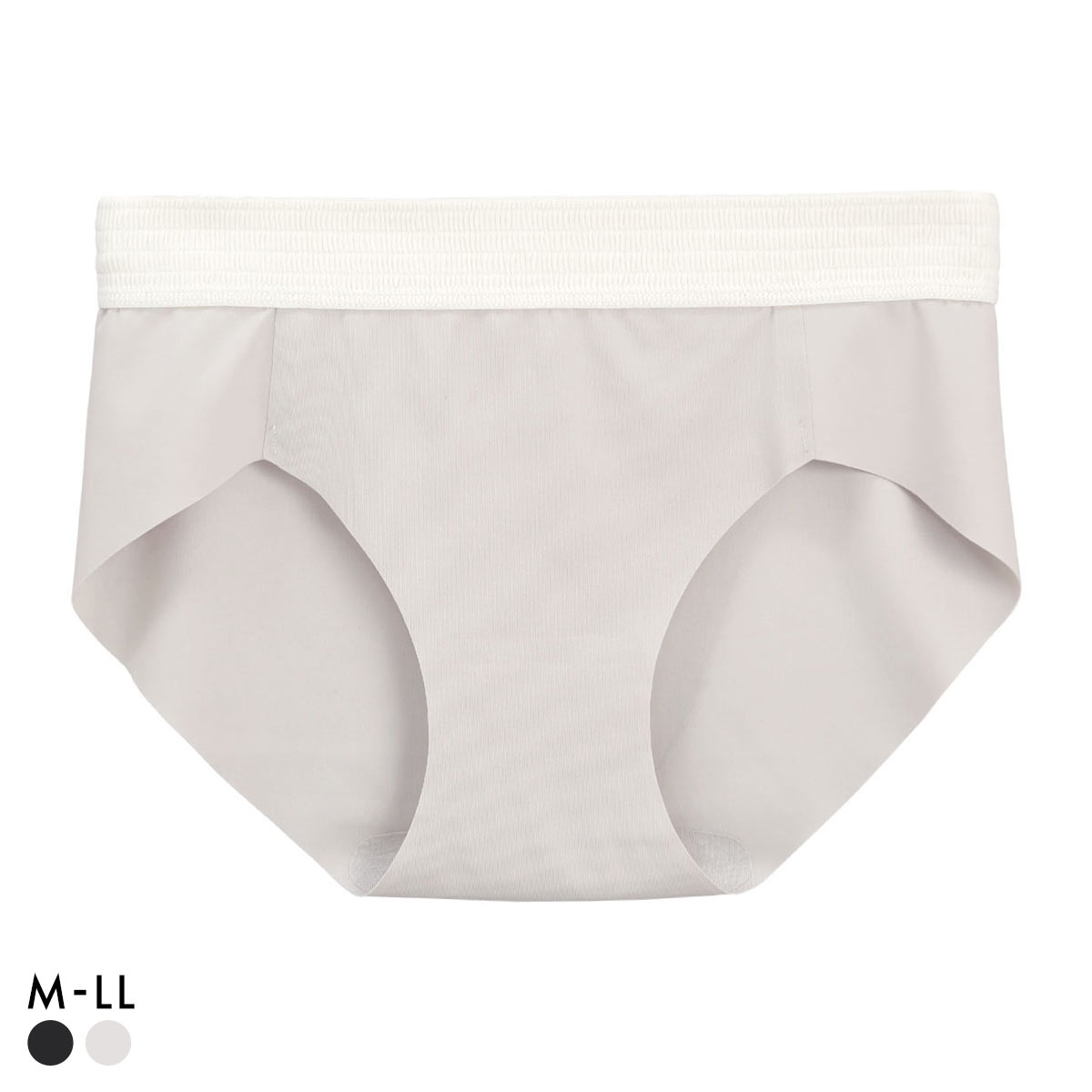 ポフ スポーティー ブラ ペアノーマルショーツ M L LL コーディネイト なめらか ひびきにくい シームレス ヘム フリーカット Pofu(GY-グレー-M)