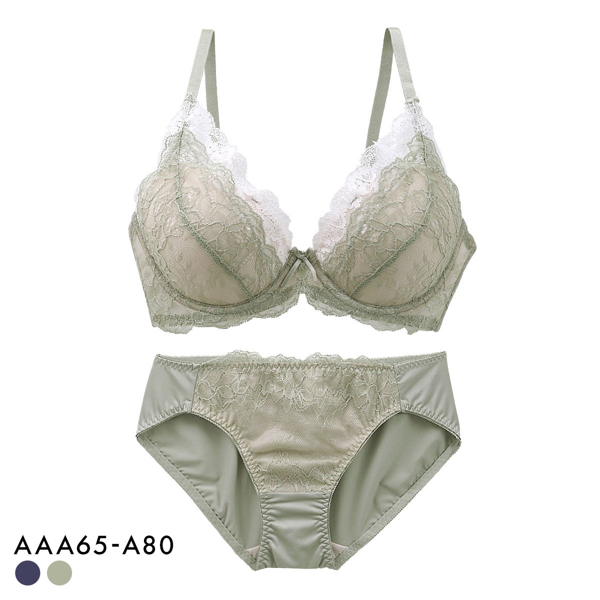 ソニアブラック マーガレット ブラセット AAA AA A 小さいサイズ シンデレラサイズ 小胸 SONIA BLACK ブラジャー ショーツ セット(GR-グリーン-AAA65-M)