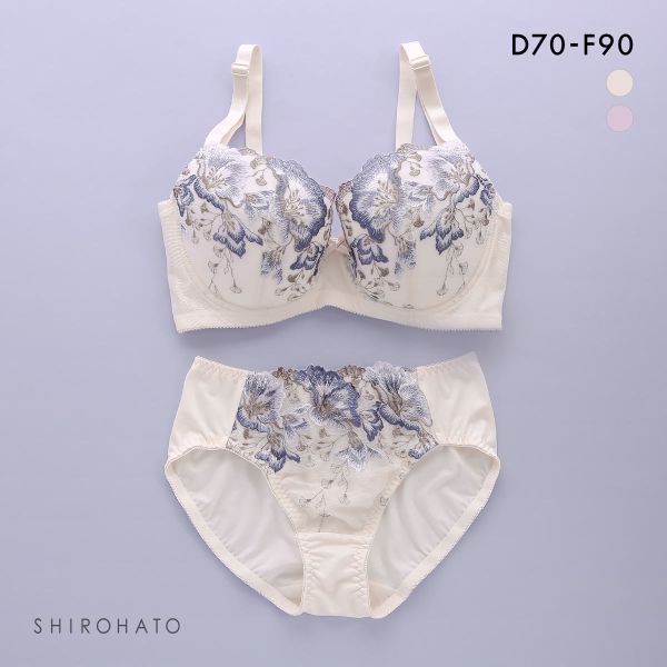 段差すっきり体験 ロイヤルピオニー グラマーブラセット DEF70-90 アンダー大きいサイズ ブラジャー ショーツ セット 脇肉 脇高 お得