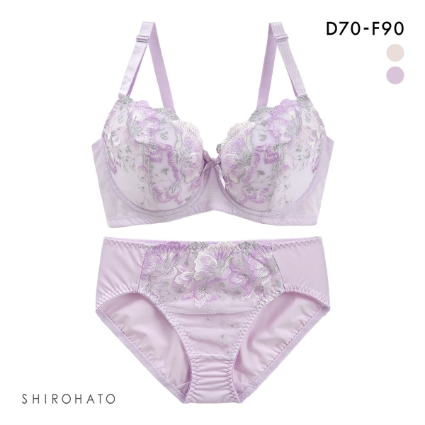 段差すっきり体験 ロイヤルピオニー グラマーブラセット DEF70-90 アンダー大きいサイズ ブラジャー ショーツ セット 脇肉 脇高 お得