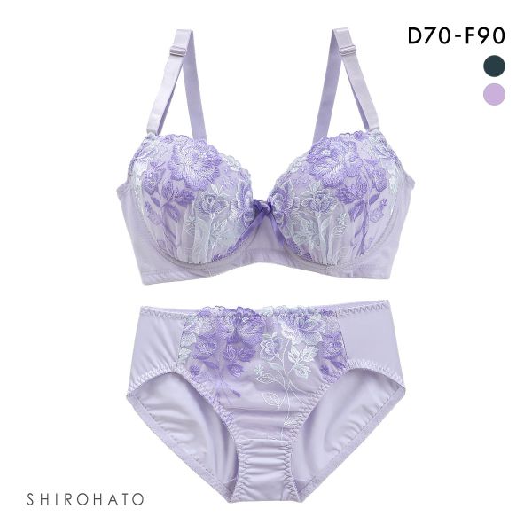 段差すっきり体験 ビューティローズ グラマーブラセット DEF70-90 アンダー大きいサイズ ブラジャー ショーツ セット 脇肉 脇高 お得