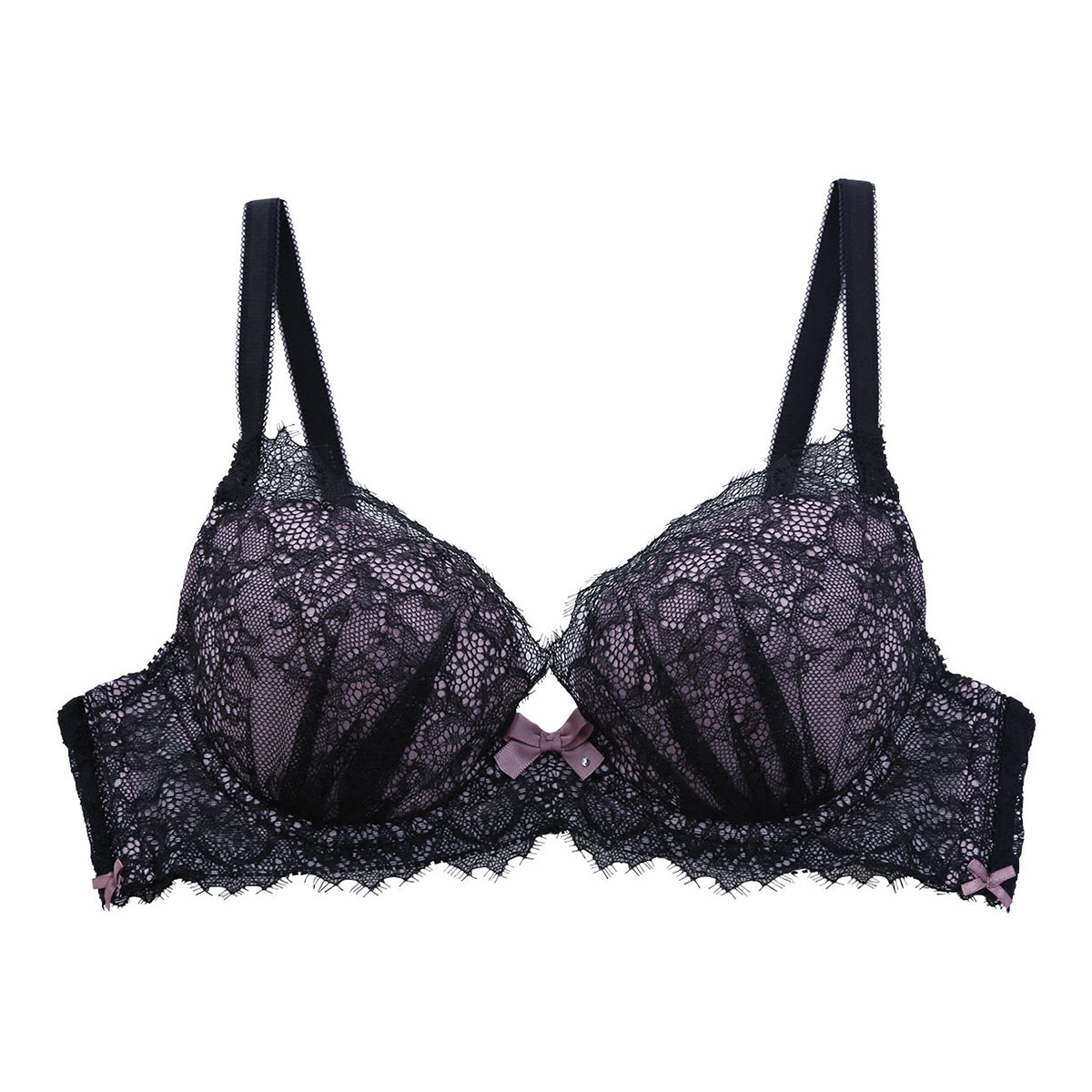 ナルエー NARUE blancty ランジェリー エアリー アイラッシュ ブラジャー 総レース BC 単品 20SS(BK-ブラック-B65)