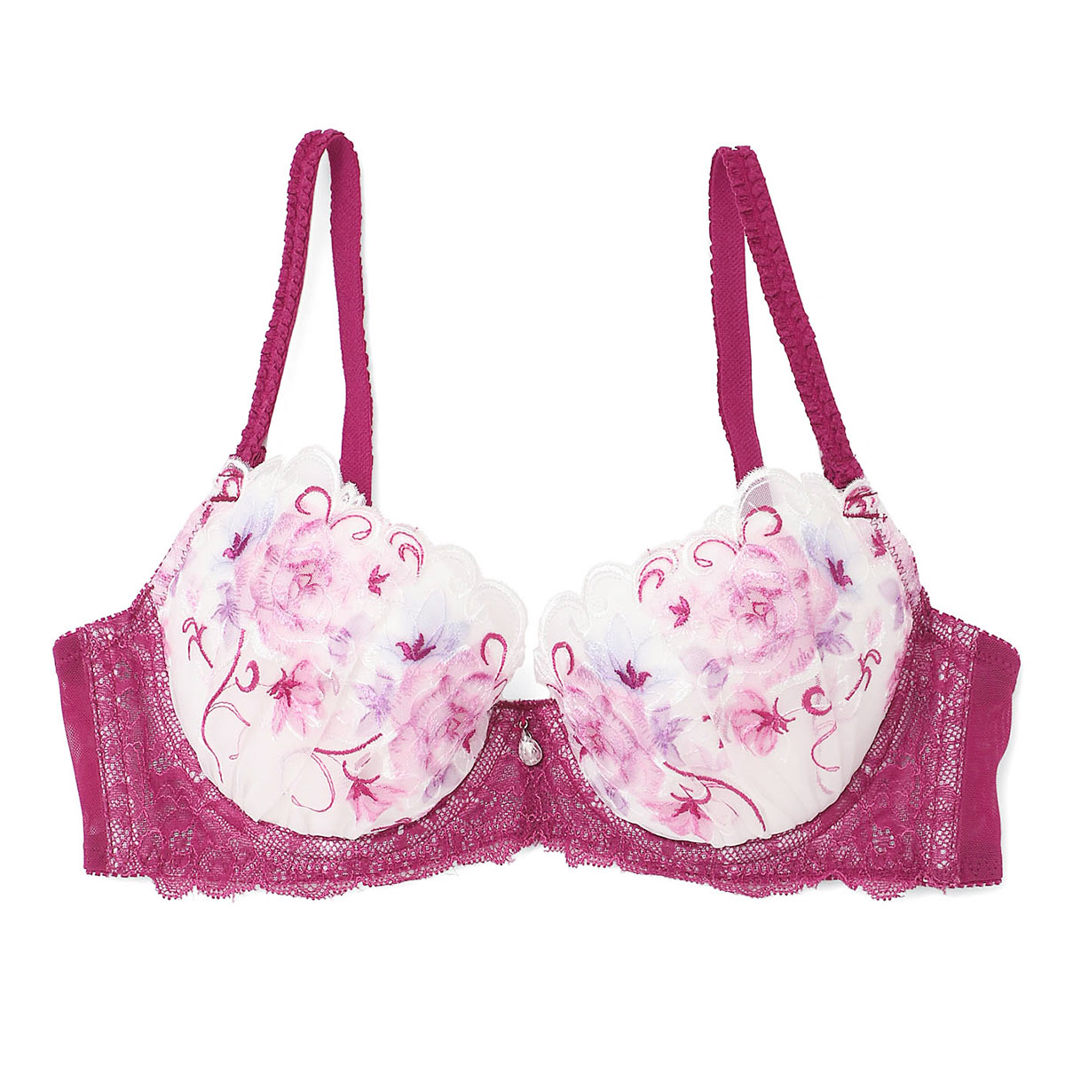 ナルエー NARUE ランジェリー フィオレ ブラジャー DE 単品(BO-ボルドー-D65)