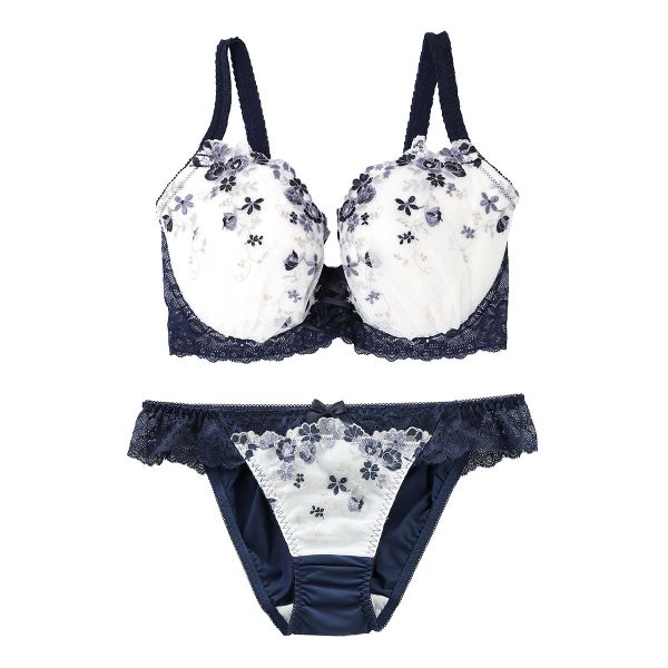 ナルエー NARUE ランジェリー フルール ブラジャー ショーツ セット GHI 大きいサイズ