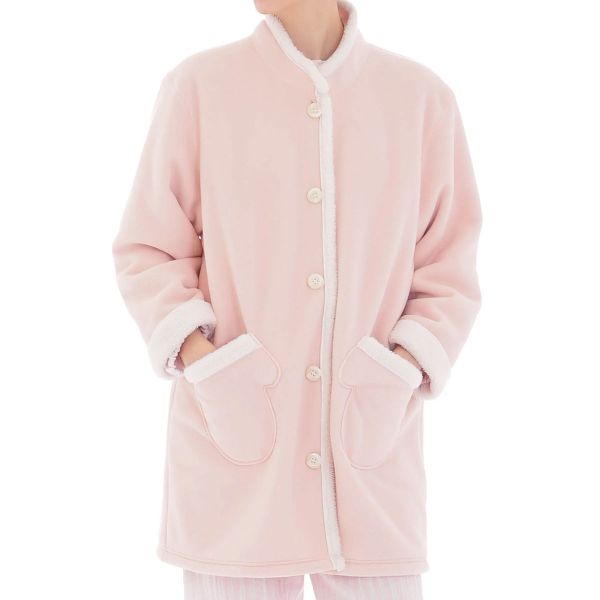 ナルエー NARUE パジャマ フリースボアガウン ルームウェア 裏起毛