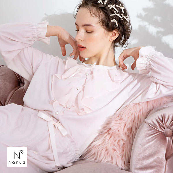 ナルエー NARUE パジャマ シルクプロテインスムースクラシカルセットアップ ルームウェア 長袖 上下セット