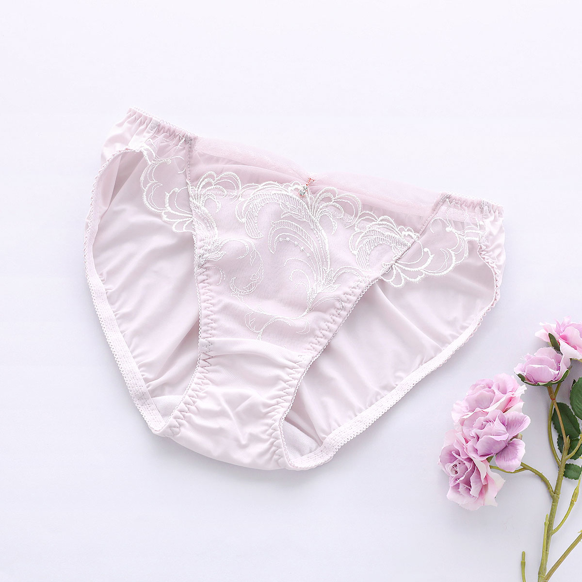 ナルエー NARUE ランジェリー クロエ ショーツ スタンダード ノーマル レディース 単品(LPU-薄パープル-M)