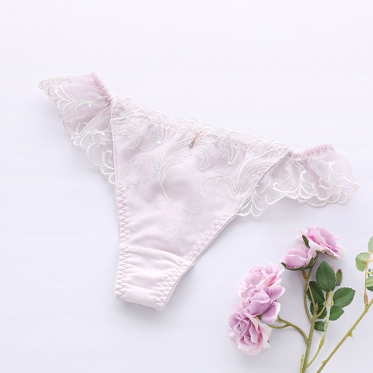 ナルエー NARUE ランジェリー クロエ Tバック ショーツ 単品(LPU-薄パープル-M)