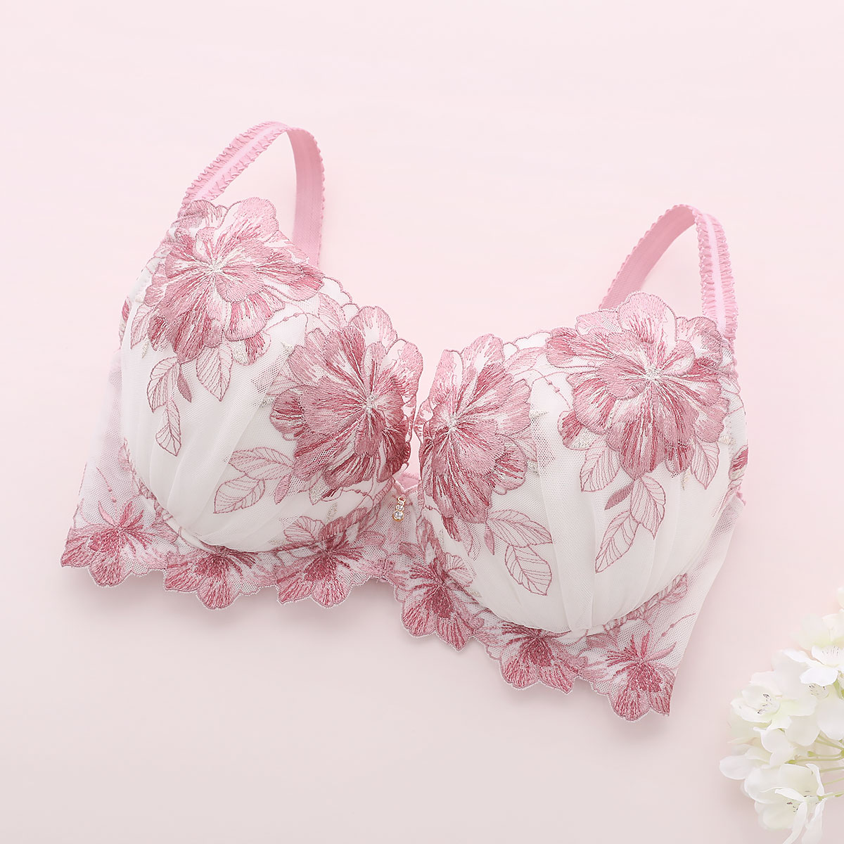 ナルエー NARUE ランジェリー フレグランス ブラジャー レディース GHI 大きいサイズ グラマーサイズ 単品(PI-ピンク-G65)