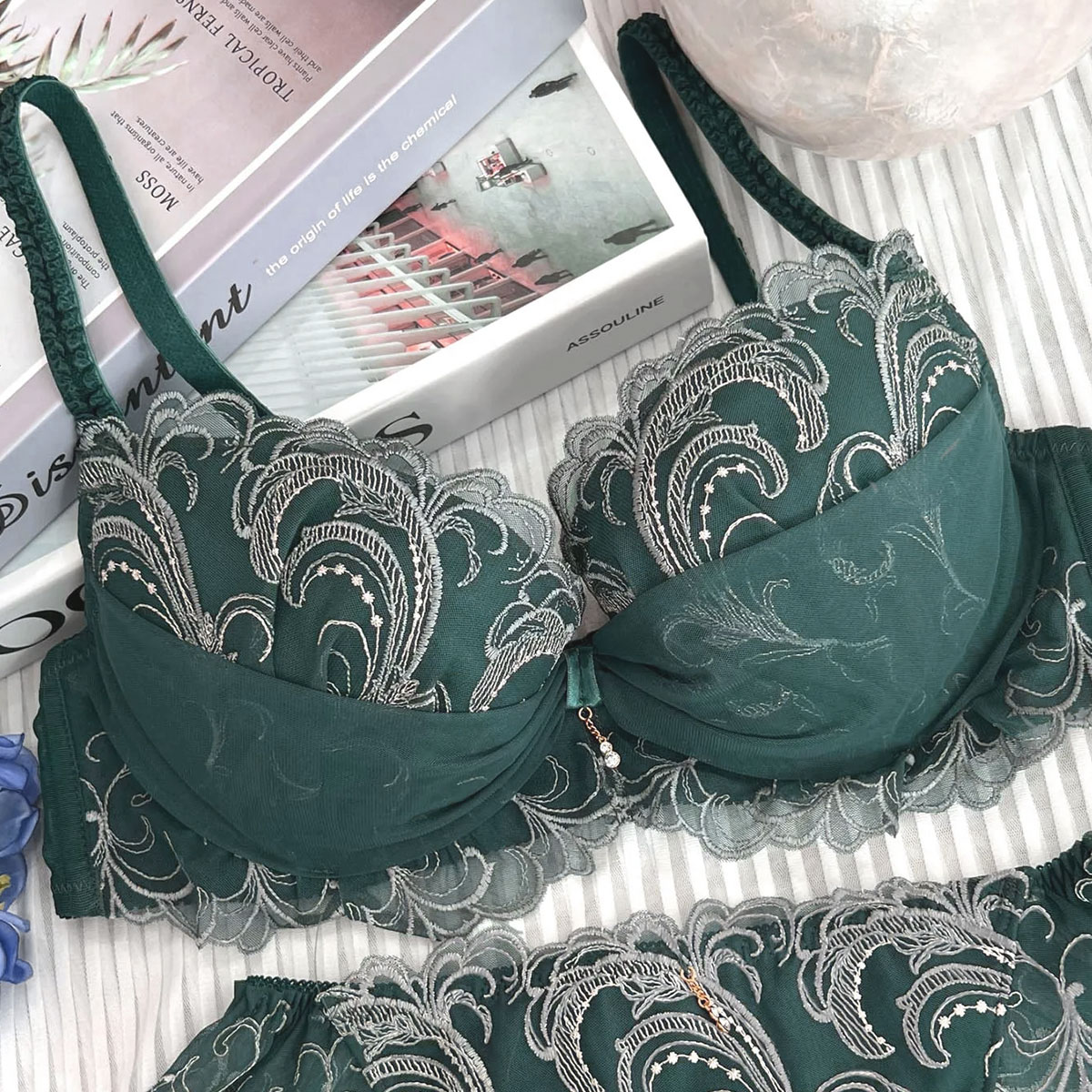ナルエー NARUE ランジェリー クロエ ブラジャー DE 単品(GR-グリーン-D65)