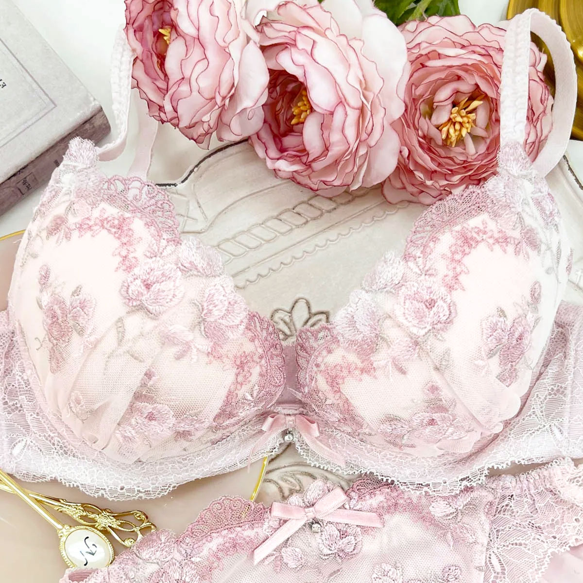 ナルエー NARUE ランジェリー メープル ブラジャー Lワイヤー BC 単品(PI-ピンク-B65)