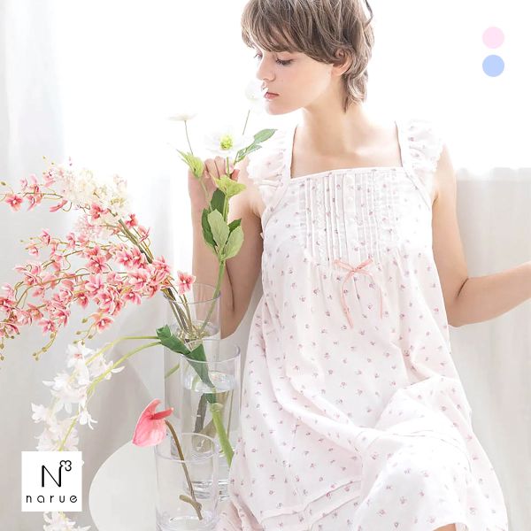 20%OFF ナルエー パジャマ 50/ダブルガーゼプチローズアンティークドレス ルームウェア ワンピース ドレス 綿100% ロング ネグリジェ NARUE 20%OFF ナルエー パジャマ 50/ダブルガーゼプチローズアンティークドレス ルームウェア ワンピース ドレス 綿100% ロング ネグリジェ NARUE