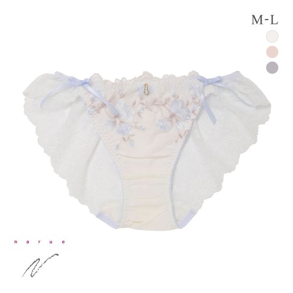 ナルエー ランジェリー フィオナ バックレース ショーツ 総レース フルバック NARUE