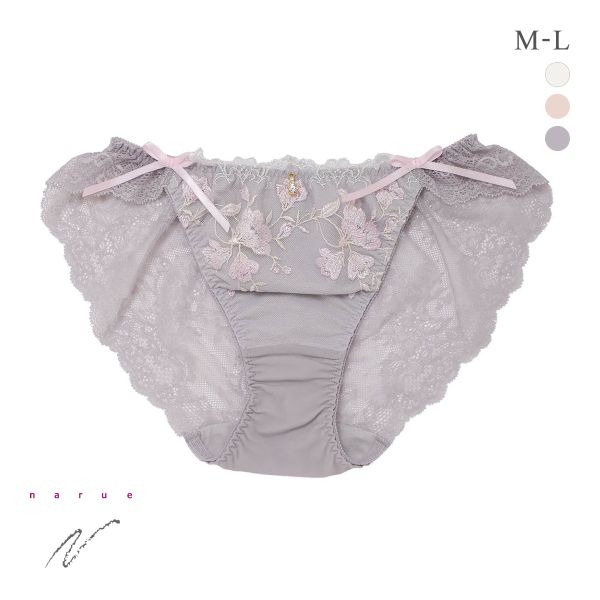 ナルエー ランジェリー フィオナ バックレース ショーツ 総レース フルバック NARUE
