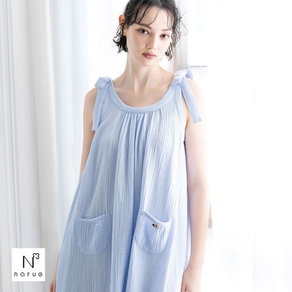 ナルエー パジャマ シュークリームガーゼ(R)ワンピース ルームウェア レディース ノースリーブ NARUE ナルエー パジャマ シュークリームガーゼ(R)ワンピース ルームウェア レディース ノースリーブ NARUE