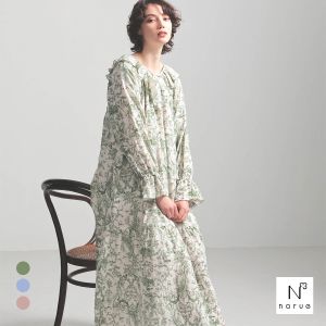 ナルエー パジャマ コットンダブルガーゼトワルドジュイナイトドレス ルームウェア 綿100％ ワンピース ネグリジェ NARUE
