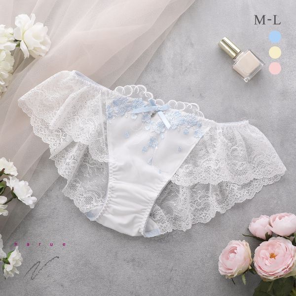 ナルエー ランジェリー リアージュ 総レース ショーツ M L スタンダード バックレース 単品 NARUE