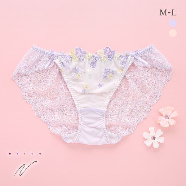 ナルエー ランジェリー ラプンフルール 総レース ショーツ M L スタンダード バックレース NARUE