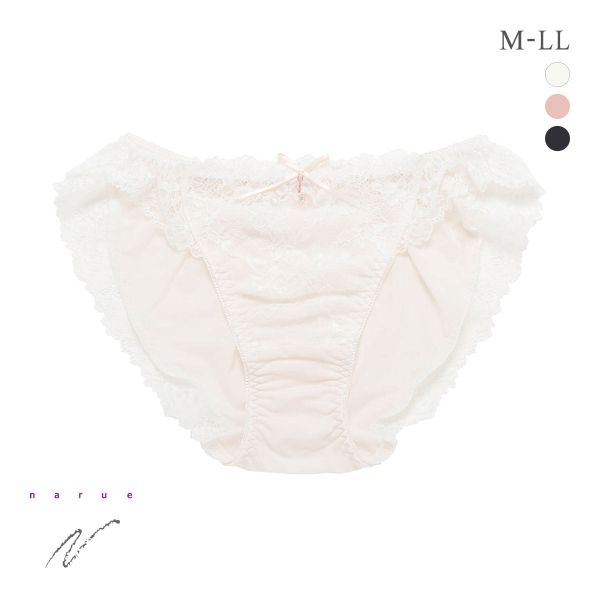 ナルエー ランジェリー レーシーアップショーツ ショーツ M L LL スタンダード ノーマル ビキニ 大きいサイズ NARUE