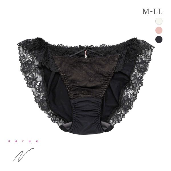 ナルエー ランジェリー レーシーアップショーツ ショーツ M L LL スタンダード ノーマル ビキニ 大きいサイズ NARUE