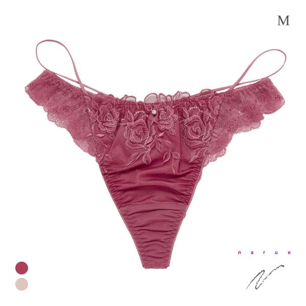 ナルエー ランジェリー ローズ Tバックショーツ ML タンガ ソング バックレース NARUE