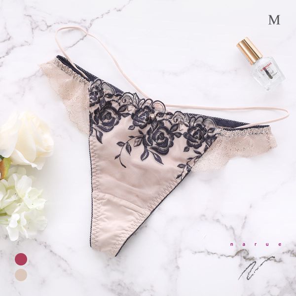 ナルエー ランジェリー ローズ Tバックショーツ ML タンガ ソング バックレース NARUE