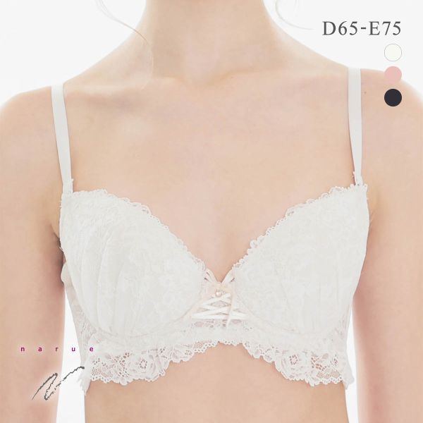 ナルエー ランジェリー レーシーアップ ブラジャー 大きいサイズ DE NARUE