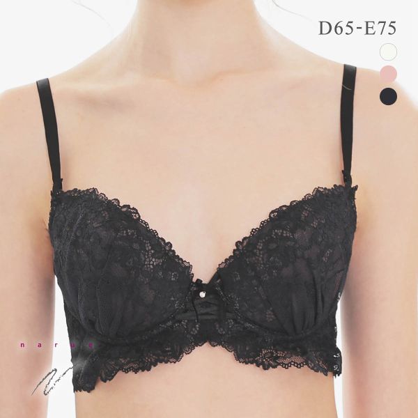 ナルエー ランジェリー レーシーアップ ブラジャー 大きいサイズ DE NARUE