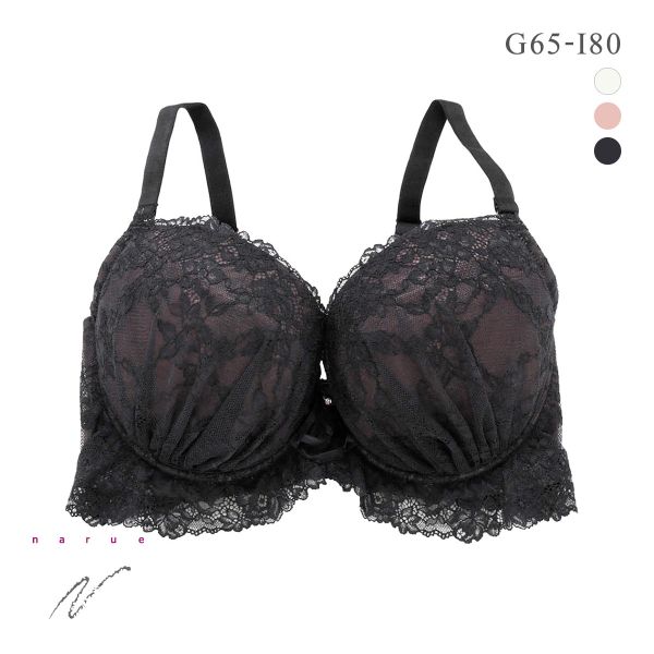 ナルエー ランジェリー レーシーアップ ブラジャー GHI 大きいサイズ グラマーサイズ NARUE