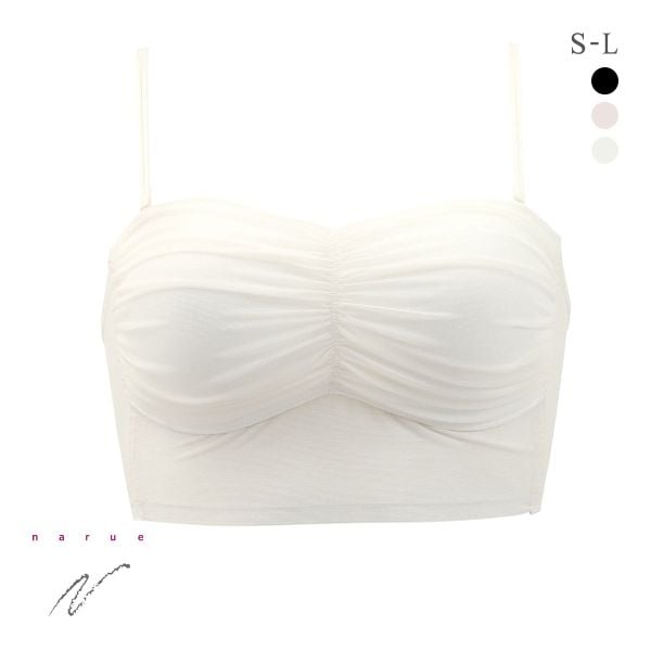 ナルエー ランジェリー チュール チューブトップ カップ付き ノンワイヤー ストラップレス