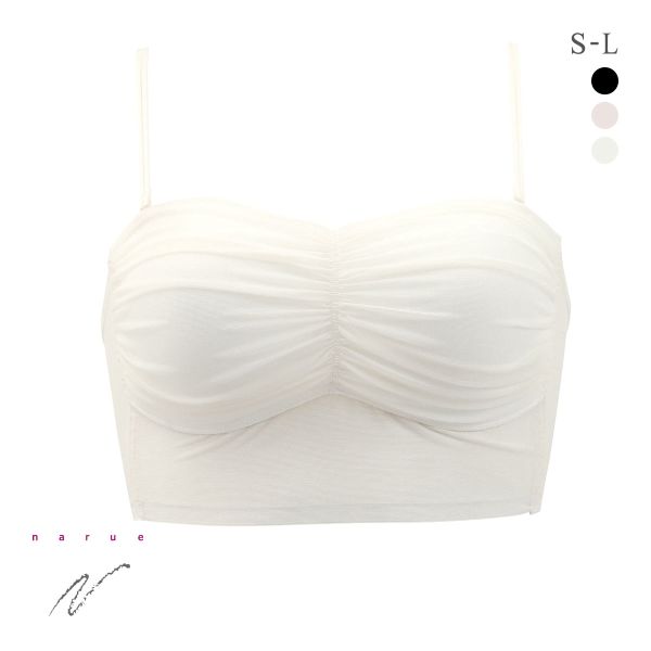 ナルエー ランジェリー チュール チューブトップ カップ付き ノンワイヤー ストラップレス