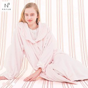 ナルエー パジャマ シャイニースノーエンボスハートフリルガウン ワンピース ローブ  NARUE