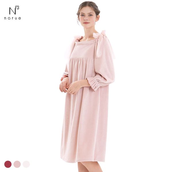 ナルエー パジャマ クララドレス ルームウェア ドレス レディース NARUE