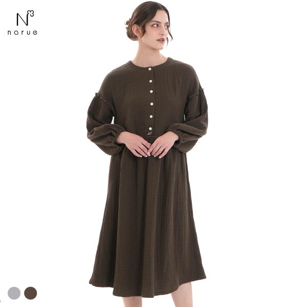 ナルエー NARUE パジャマ シュークリームガーゼ(R)4+メイプルブランワンピース ワンピース ドレス 綿100％ ネグリジェ