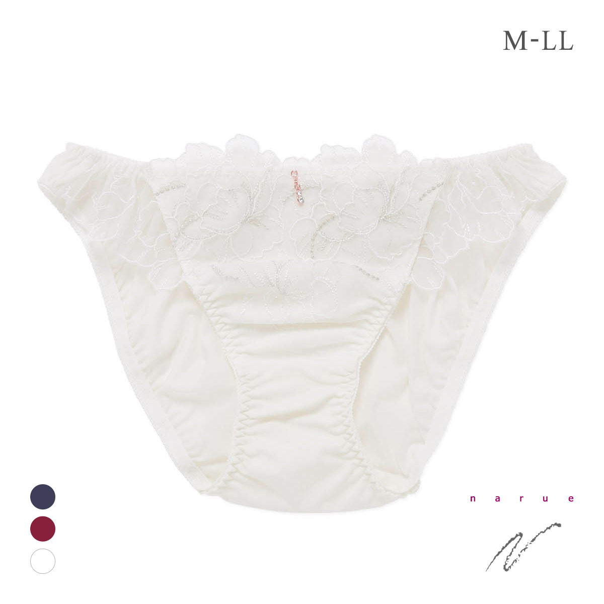 ナルエー ランジェリー ミストラル ショーツ NARUE(WH-ホワイト-M)