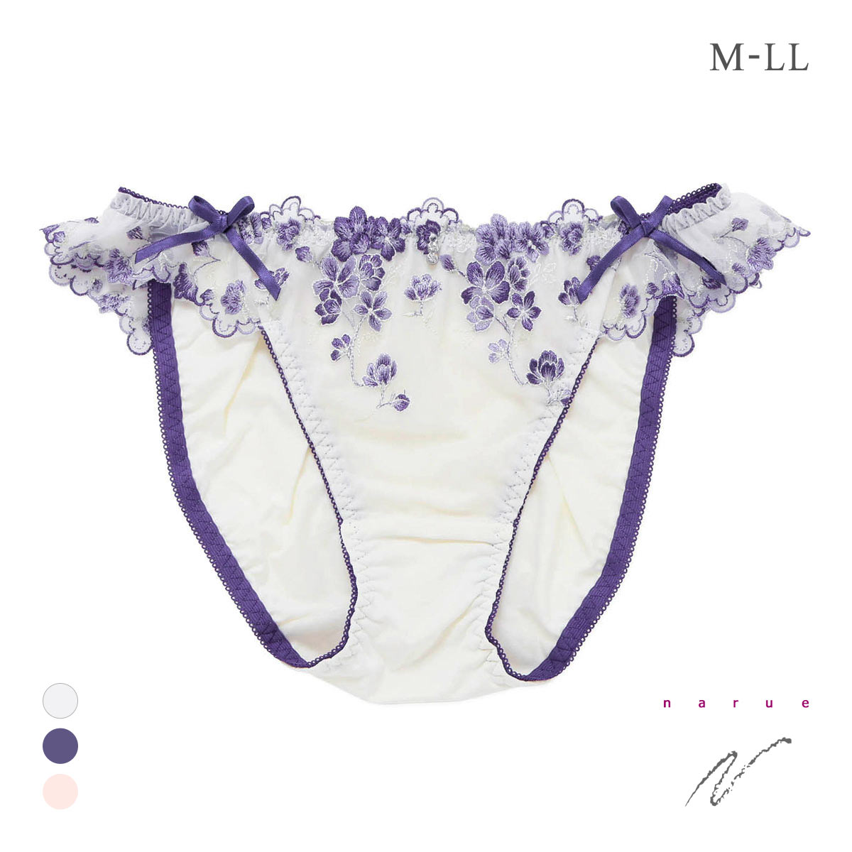 ナルエー ランジェリー ドロシー ショーツ スタンダード ノーマル NARUE M L LL 大きいサイズ(NV-ネイビー-M)