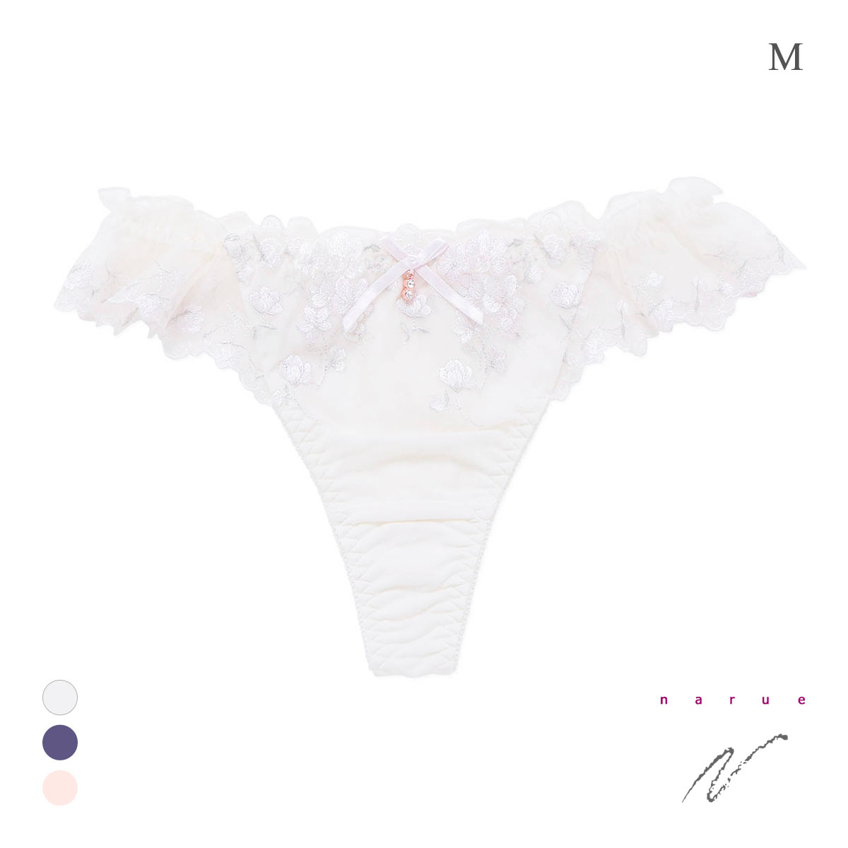 ナルエー ランジェリー ドロシー ショーツ Tバック NARUE(WH-ホワイト-M)