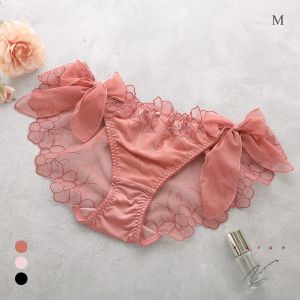 ナルエー ランジェリー エレナ ショーツ サイドリボン 紐パン 総レース バックレース 単品 NARUE