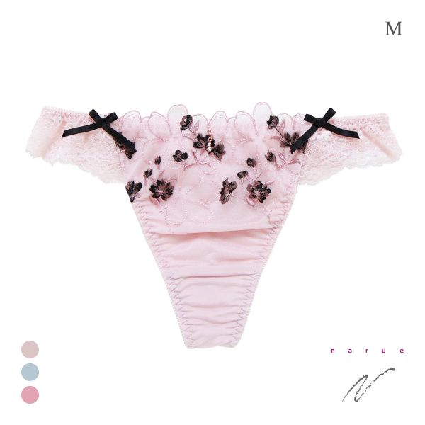 ナルエー ランジェリー シュエット ショーツ Tバック バックレース 総レース NARUE