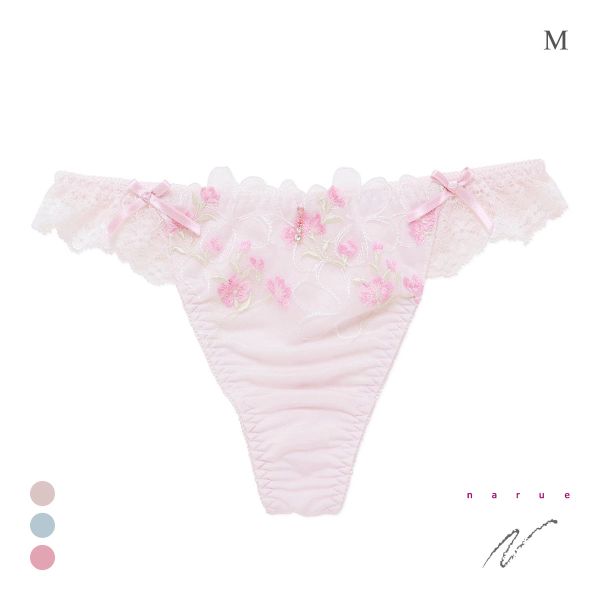 ナルエー ランジェリー シュエット ショーツ Tバック バックレース 総レース NARUE