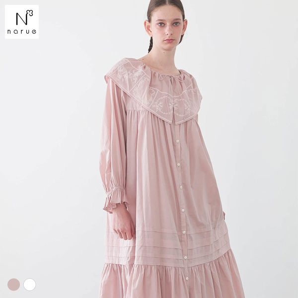 ナルエー パジャマ 60ローンフローラドレス ドレス ルームウェア ネグリジェ 長袖 綿100％ レディース NARUE