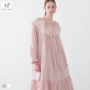 ナルエー パジャマ 60ローンフローラドレス ドレス ルームウェア ネグリジェ 長袖 綿100％ レディース NARUE