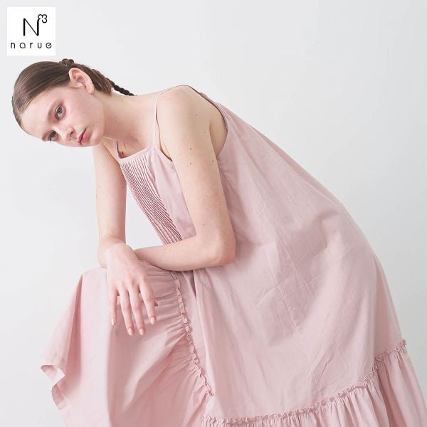 ナルエー パジャマ 60ローンフローラキャミドレス ワンピース ルームウェア ネグリジェ キャミワンピース 綿100％ レディース NARUE