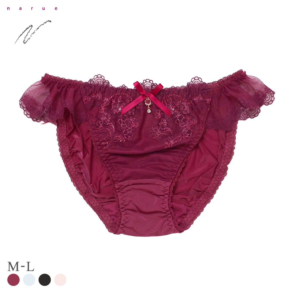 ナルエー ランジェリー セレニティ ショーツ スタンダード ノーマル NARUE(BO-ボルドー-M)