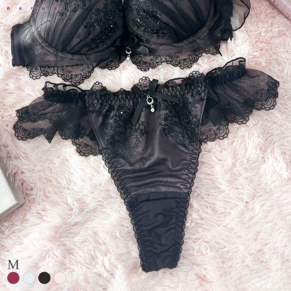 ナルエー ランジェリー セレニティ Tバックショーツ M タンガ ソング NARUE