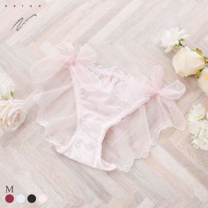 ナルエー ランジェリー セレニティ ショーツ サイドリボン バックレース フルバック NARUE